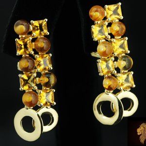 Levian Couture / 15 CT Honey Citrine Earrings 14K